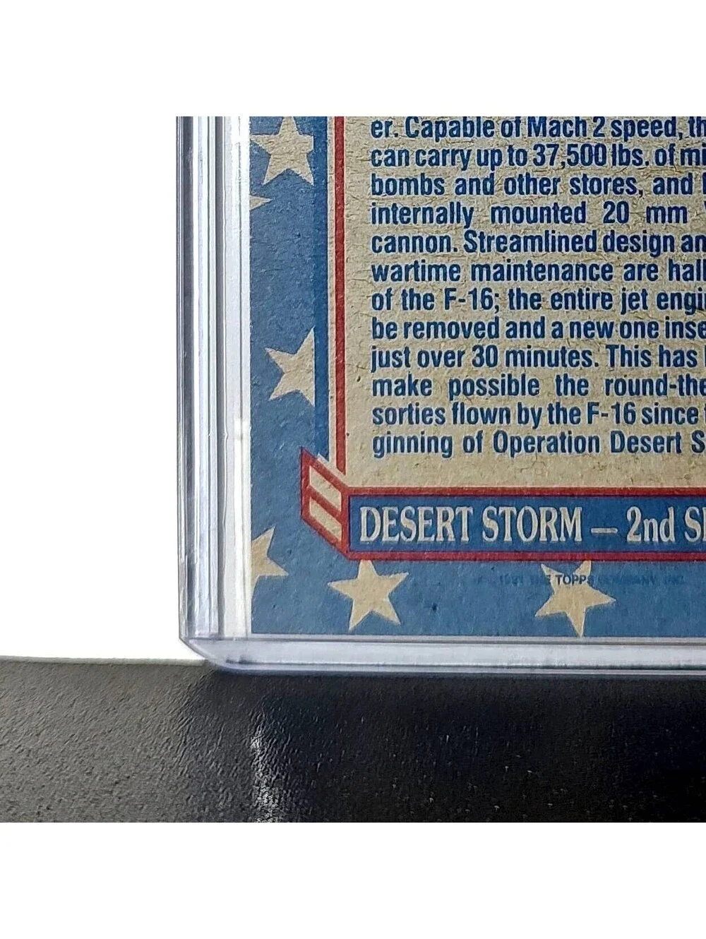F-16 Fighter/Bomber 1991 Topps Desert Storm #108 Card